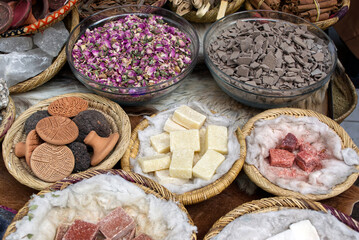 Spices in the market of Marrakech. Morocco. Africa.