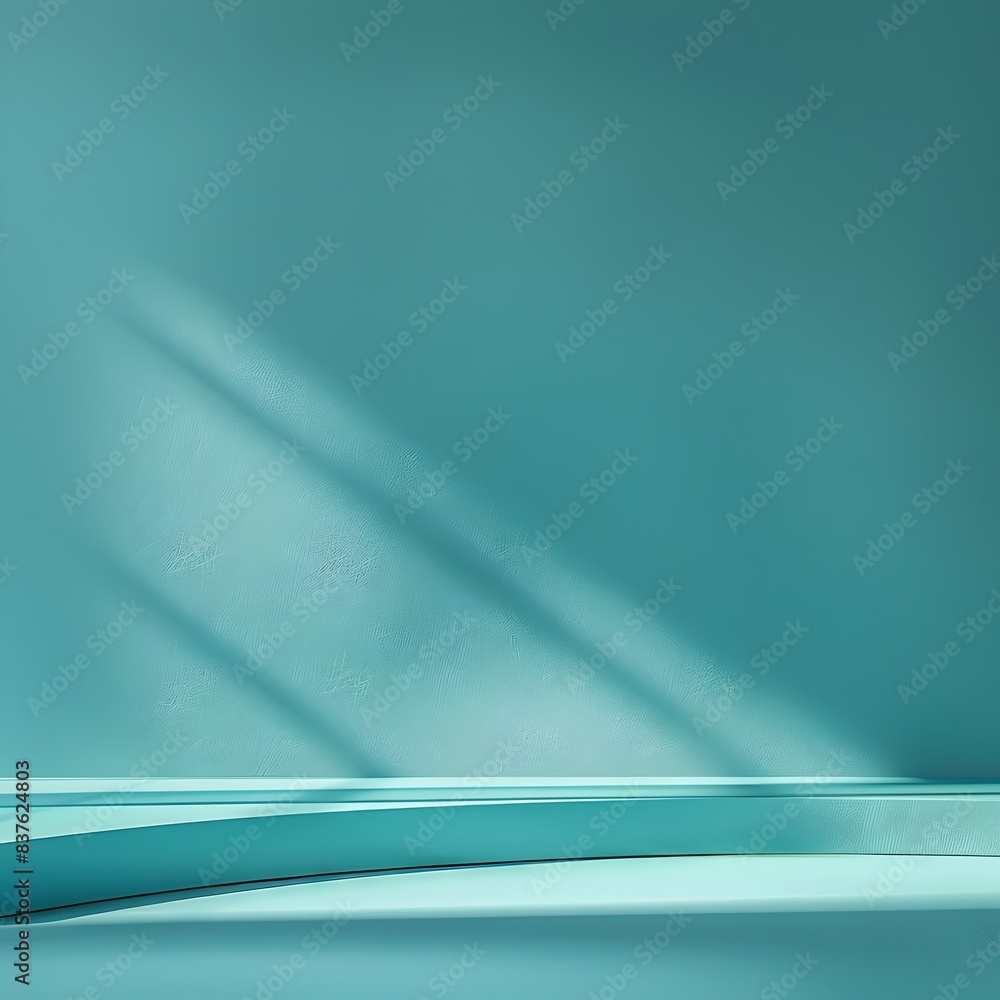 Aufkleber bright cyan backdrop with subtle shadows ideal for vibrant product presentation and display with amp