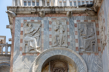 Details from exterior of San Marco basilica in Venice