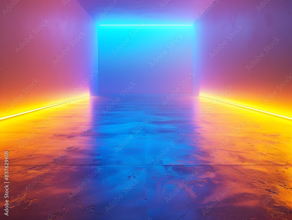 Poster vibrant neon gradient backdrop for modern tech display and product concept