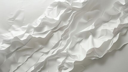 wrinkled paper on white background