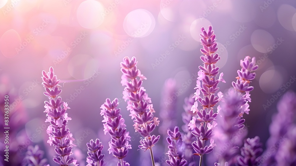 Canvas Prints soft lavender floral gradient backdrop for beauty and wellness product presentation