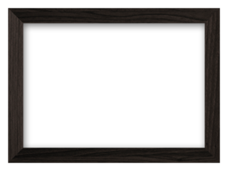 Rectangular picture frame. Old wooden frame, vintage style, with empty space and isolated transparent background with png.