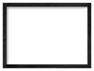 Rectangular picture frame. Old wooden frame, vintage style, with empty space and isolated...