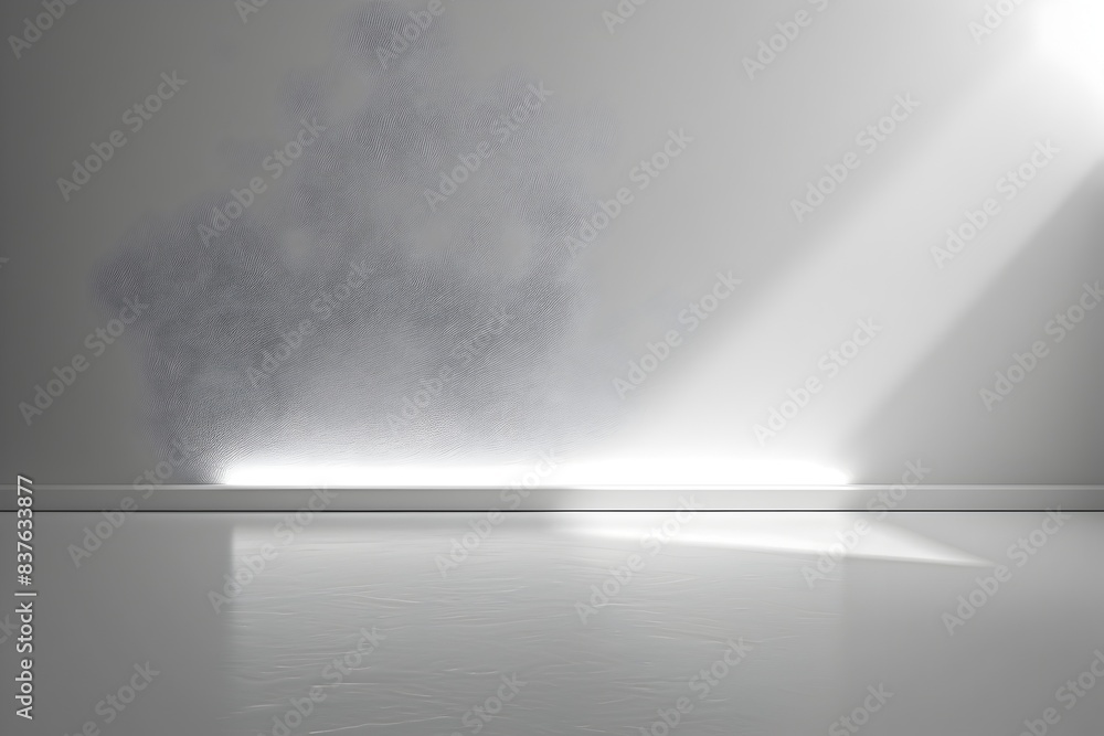 Poster clean white backdrop with soft lighting for tech and electronic gadget product presentation and bran