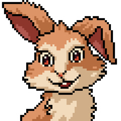Fototapeta premium pixel art of young female rabbit