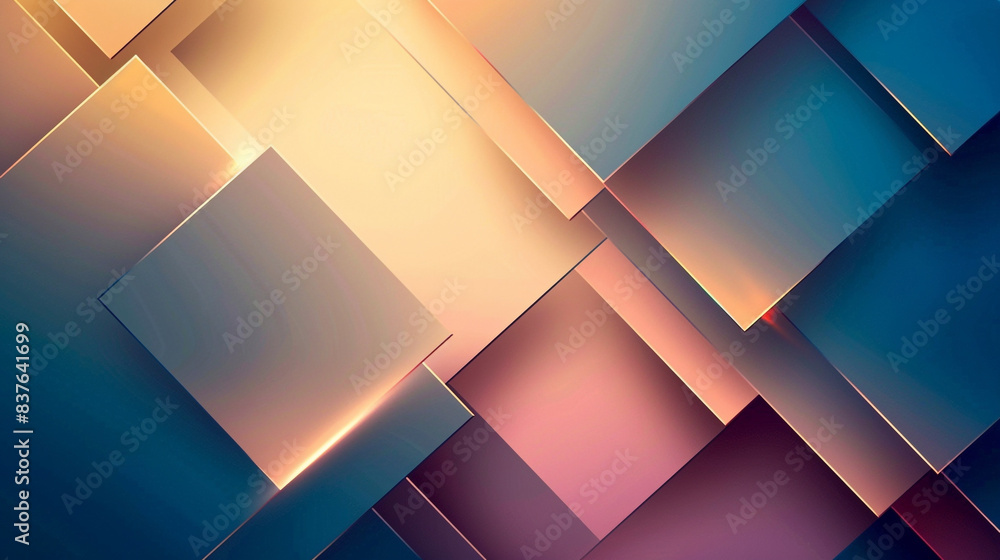 Poster abstract background with line background with diamond and triangle square 3d shapes.