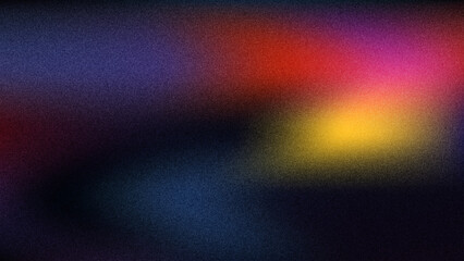 Grainy gradient background yellow red abstract glowing color wave black dark backdrop noise texture banner poster header design 4K hiqh quality