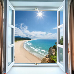 아름다운 해변이 보이는 휴양지