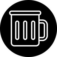 Metal Mug Icon Style