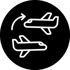 Connecting Flight Icon Style
