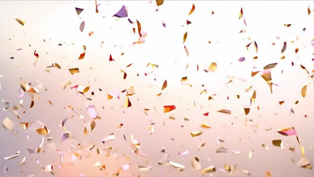 Festive Celebration Design with Colorful Party Banner and Confetti Falling on Abstract Background. Concept Celebration Decor, Colorful Banner, Confetti, Abstract Background