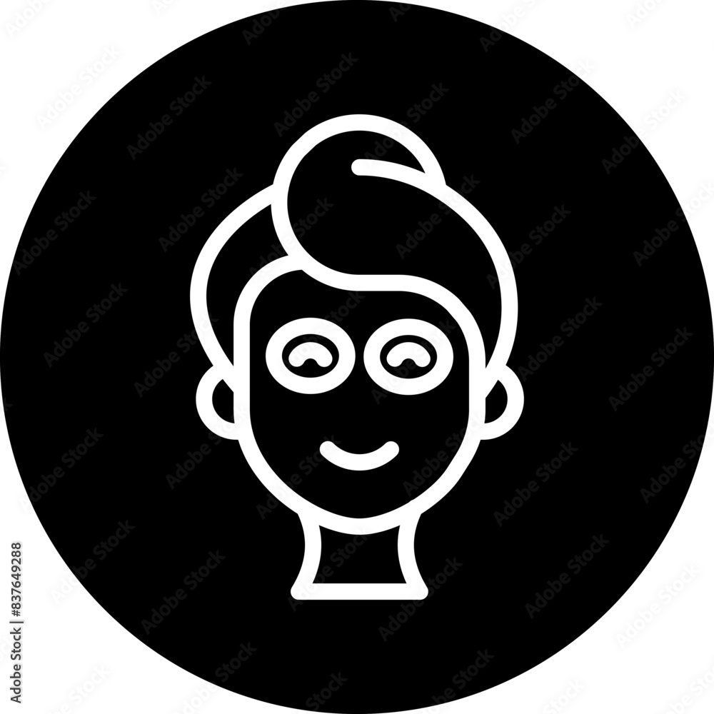 Wall mural Facial Mask Icon Style