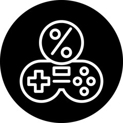 Naklejka premium Game Deals Sales Icon Style