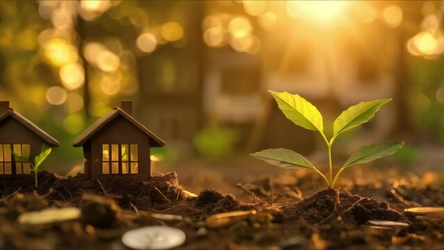 Visual Representation of a Booming Real Estate Market with Growing Property Investments and Sales Prices. Concept Real Estate Market Trends, Property Investments, Sales Prices, Booming Markets