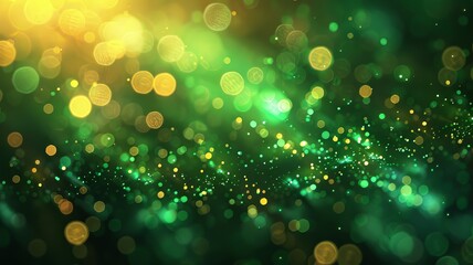 Fototapeta premium Green Light with Bokeh