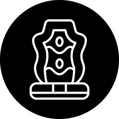 Racing Car Seat Icon Style