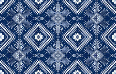 pattern in ethnic concept. There are geometric shapes in this ethnic pattern makes it looks Indian style This ethnic design is suitable for textile industry, fashion industry and also home decorating
