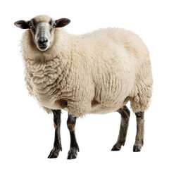 Fototapeta premium woolly sheep isolated on transparent background