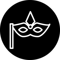 Party Mask Icon Style
