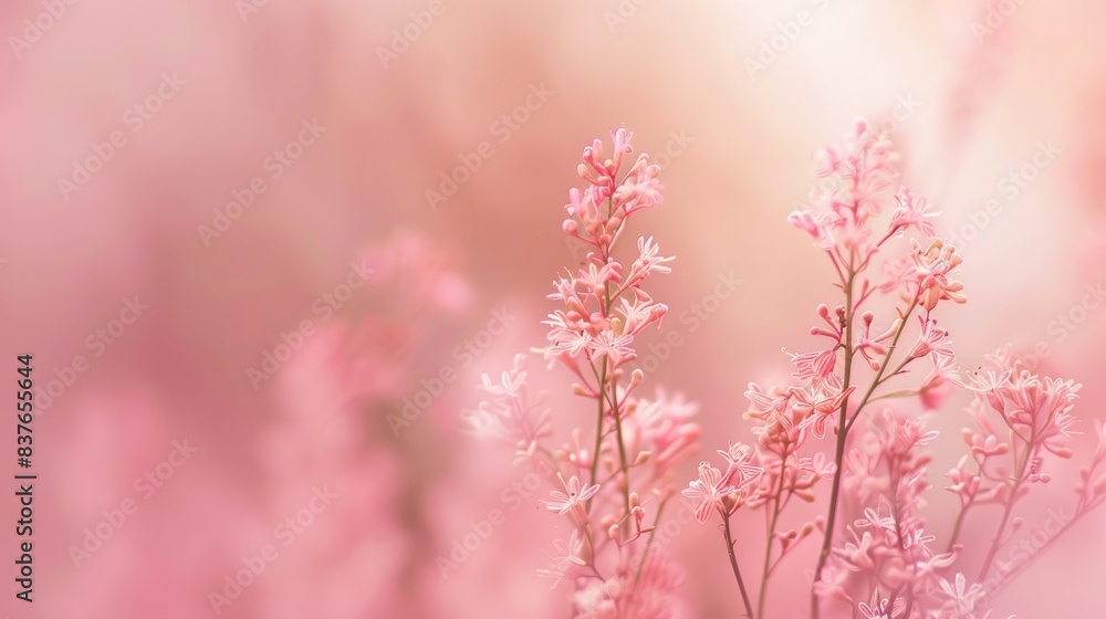 Poster a light pink background with a subtle, soft texture, creating a simple yet sophisticated feel