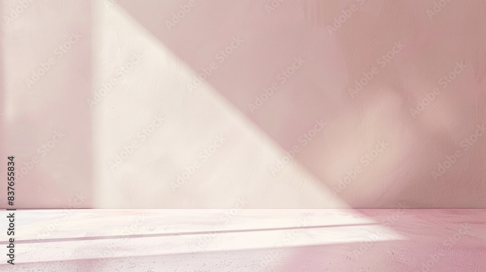 Poster a light pink background with a subtle, soft texture, creating a simple yet sophisticated feel