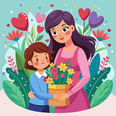 happy mother day illustration
