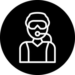 Diver Male Icon Style