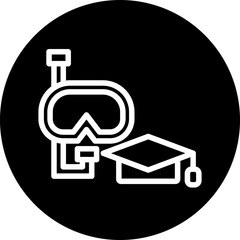 Diving Course Icon Style