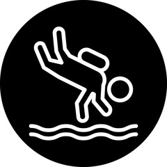 Drift Diving Icon Style