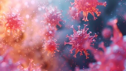 An abstract 3D illustration of a virus molecule, emphasizing the need for hospitals and healthcare facilities to combat viral diseases.