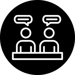 Client Meeting Icon Style