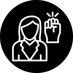 Activist Female Icon Style