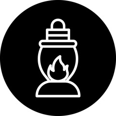 Gas Lamp Icon Style