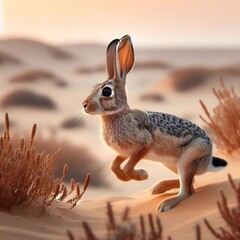 Obraz premium jackrabbit desert