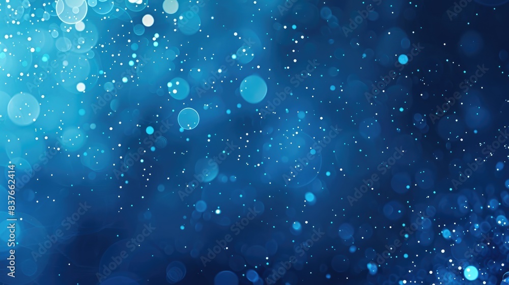 Poster elegant blue gradient background with soft bokeh sparkle effects, ideal for sophisticated design wor