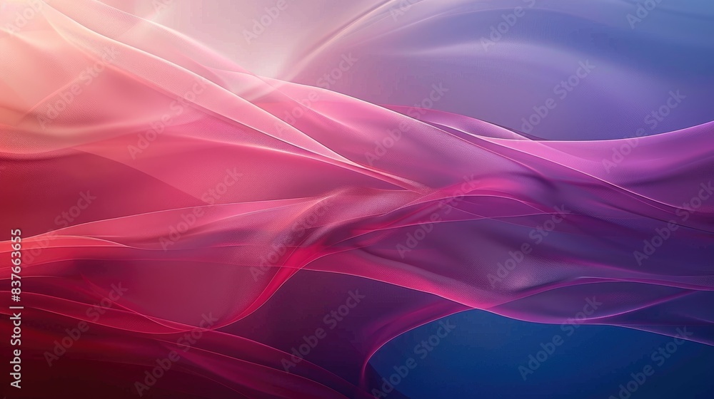 Poster gradient mesh colored background with smooth transitions between shades of red and blue, providing a