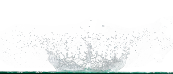 Crown Water splash on object to create shape form fluttering in droplet and wave. Crown water to object make curve drop explosion in ripple motion. Grey background isolated