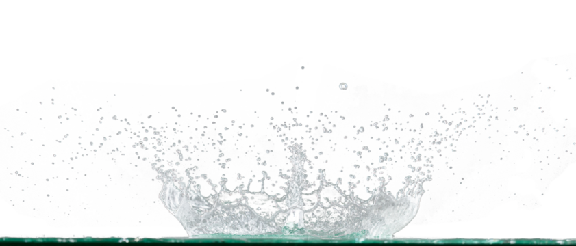 Crown Water splash on object to create shape form fluttering in droplet and wave. Crown water to object make curve drop explosion in ripple motion. Grey background isolated