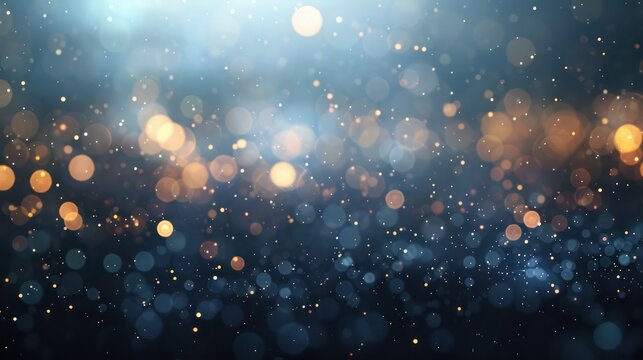 Emphasize the professionalism of a corporate template with a refined design featuring lights and falling star particles, conveying a sense of sophistication and excellence.