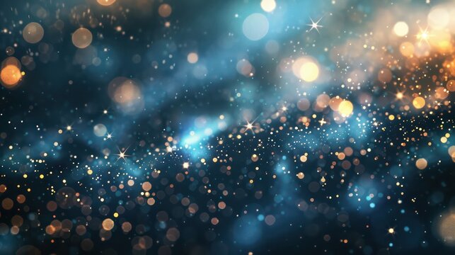 Emphasize the professionalism of a corporate template with a refined design featuring lights and falling star particles, conveying a sense of sophistication and excellence. 