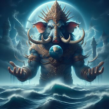Varaha avatar of Vishnu | Varaha, the 3rd avatar of Lord Vishnu | The Boar Avatar