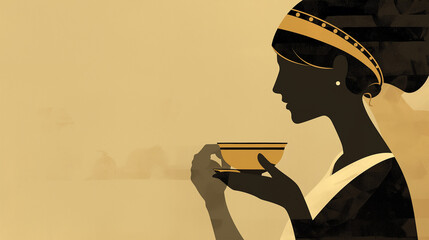 古代エジプトの女性とティータイム
Tea time in ancient Egypt
