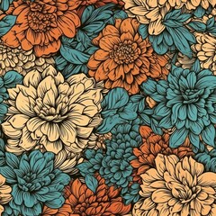 Floral seamless pattern, flower pattern, background.