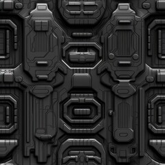 Spaceship hull texture pattern Seamless SciFi Panels.