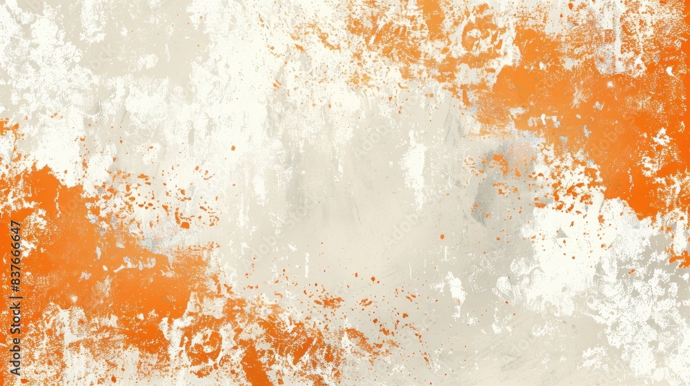 Poster horizontal vector illustration of an empty light orange and white grungy textured background with a 