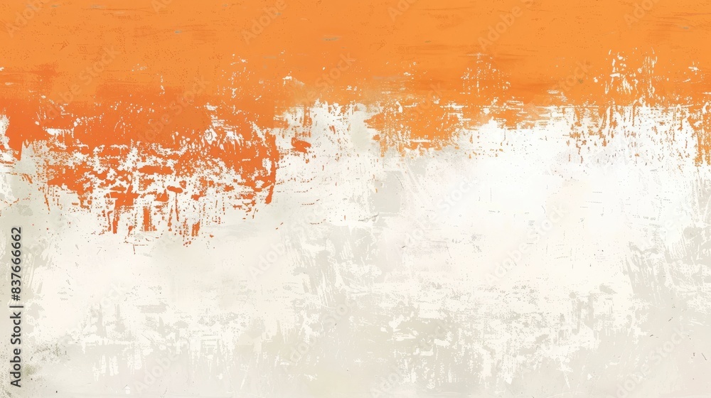 Poster horizontal vector illustration of an empty light orange and white grungy textured background with a 