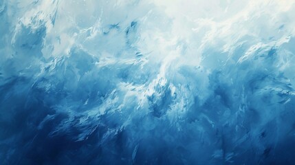 Obraz premium Detailed blue and white wave painting