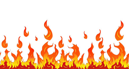 Fire Flames Background Isolated Transparent Background 