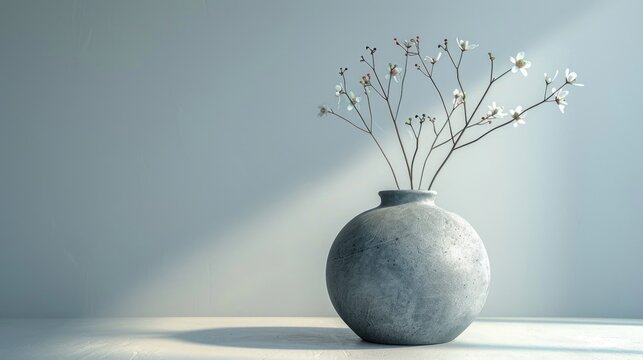 A serene background featuring ample negative space, creating a clean and minimalist design. The main object is in sharp focus, standing out against the uncluttered backdrop. The simplicity of the